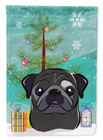 Christmas Tree and Black Pug Flag Garden Size BB1635GF