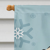 Winter Holiday Golden Retriever Flag Canvas House Size BB1701CHF