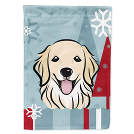 Winter Holiday Golden Retriever Flag Canvas House Size BB1701CHF