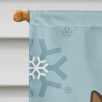 Winter Holiday German Shepherd Flag Canvas House Size BB1707CHF