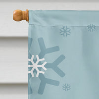 Winter Holiday Yellow Labrador Flag Canvas House Size BB1718CHF