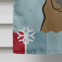 Winter Holiday Chocolate Labrador Flag Canvas House Size BB1730CHF