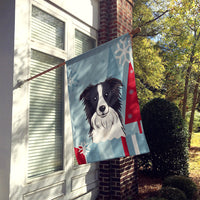 Winter Holiday Border Collie Flag Canvas House Size BB1737CHF