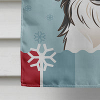 Winter Holiday Border Collie Flag Canvas House Size BB1737CHF