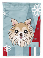 Winter Holiday Chihuahua Flag Canvas House Size BB1747CHF