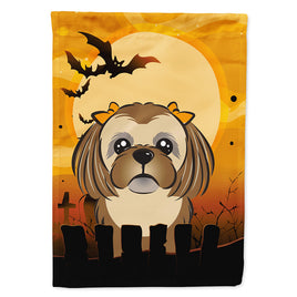 Halloween Chocolate Brown Shih Tzu Flag Canvas House Size BB1807CHF