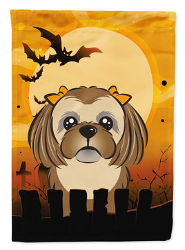 Halloween Chocolate Brown Shih Tzu Flag Garden Size BB1807GF