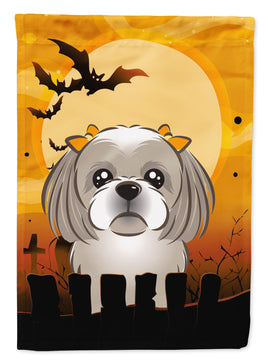 Halloween Gray Silver Shih Tzu Flag Garden Size BB1808GF