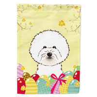 Bichon Frise Easter Egg Hunt Flag Canvas House Size BB1899CHF