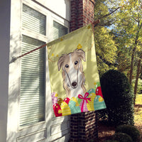 Borzoi Easter Egg Hunt Flag Canvas House Size BB1910CHF