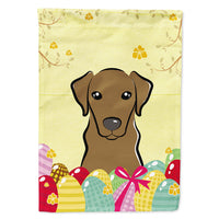 Chocolate Labrador Easter Egg Hunt Flag Canvas House Size BB1916CHF