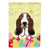 Basset Hound Easter Egg Hunt Flag Canvas House Size BB1925CHF