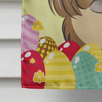 Chocolate Brown Shih Tzu Easter Egg Hunt Flag Canvas House Size BB1931CHF