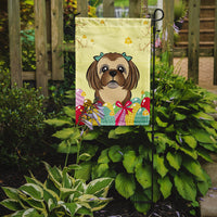 Chocolate Brown Shih Tzu Easter Egg Hunt Flag Garden Size BB1931GF