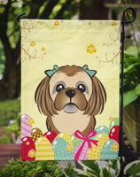 Chocolate Brown Shih Tzu Easter Egg Hunt Flag Garden Size BB1931GF