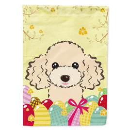 Buff Poodle Easter Egg Hunt Flag Canvas House Size BB1940CHF