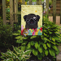 Black Pug Easter Egg Hunt Flag Garden Size BB1945GF