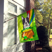 Boston Terrier St. Patrick's Day Flag Canvas House Size BB1947CHF