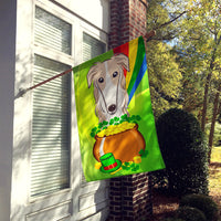 Borzoi St. Patrick's Day Flag Canvas House Size BB1972CHF