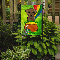 Chocolate Labrador St. Patrick's Day Flag Garden Size BB1978GF