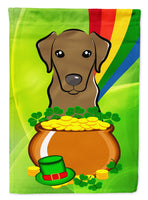 Chocolate Labrador St. Patrick's Day Flag Garden Size BB1978GF