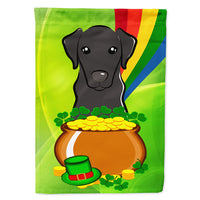 Black Labrador St. Patrick's Day Flag Canvas House Size BB1979CHF