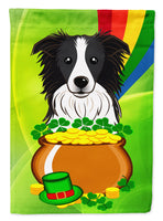 Border Collie St. Patrick's Day Flag Garden Size BB1985GF