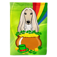 Afghan Hound St. Patrick's Day Flag Canvas House Size BB1988CHF