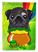 Black Pug St. Patrick's Day Flag Garden Size BB2007GF