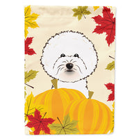 Bichon Frise Thanksgiving Flag Canvas House Size BB2023CHF