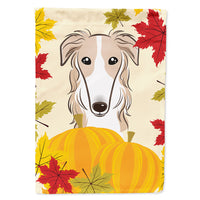 Borzoi Thanksgiving Flag Canvas House Size BB2034CHF