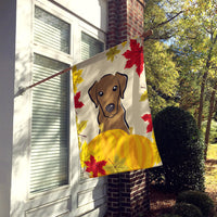 Chocolate Labrador Thanksgiving Flag Canvas House Size BB2040CHF