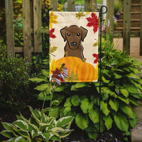 Chocolate Labrador Thanksgiving Flag Garden Size BB2040GF