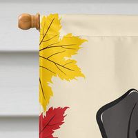 Black Labrador Thanksgiving Flag Canvas House Size BB2041CHF