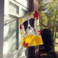 Border Collie Thanksgiving Flag Canvas House Size BB2047CHF