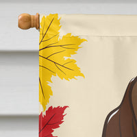 Basset Hound Thanksgiving Flag Canvas House Size BB2049CHF