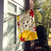 Buff Poodle Thanksgiving Flag Canvas House Size BB2064CHF