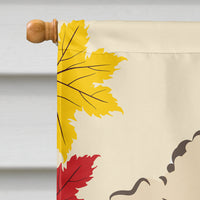 Buff Poodle Thanksgiving Flag Canvas House Size BB2064CHF