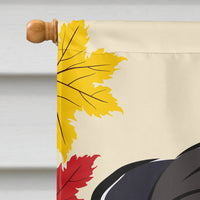 Black Pug Thanksgiving Flag Canvas House Size BB2069CHF