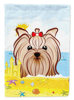 Yorkie Yorkshire Terrier Summer Beach Flag Garden Size BB2072GF