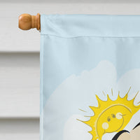 Golden Retriever Summer Beach Flag Canvas House Size BB2073CHF