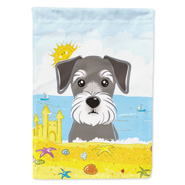 Schnauzer Summer Beach Flag Canvas House Size BB2074CHF