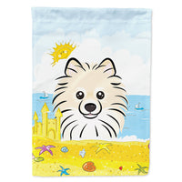 Pomeranian Summer Beach Flag Canvas House Size BB2075CHF