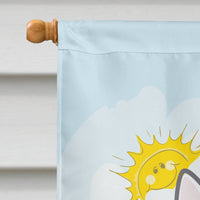 Bull Terrier Summer Beach Flag Canvas House Size BB2077CHF