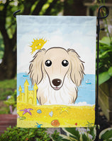 Longhair Creme Dachshund Summer Beach Flag Garden Size BB2080GF