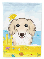 Longhair Creme Dachshund Summer Beach Flag Garden Size BB2080GF