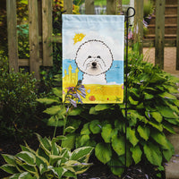 Bichon Frise Summer Beach Flag Garden Size BB2085GF