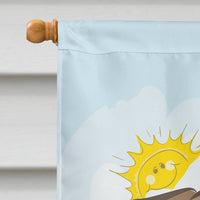 English Bulldog  Summer Beach Flag Canvas House Size BB2087CHF