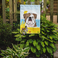 English Bulldog  Summer Beach Flag Garden Size BB2087GF