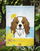 Cavalier Spaniel Summer Beach Flag Garden Size BB2092GF